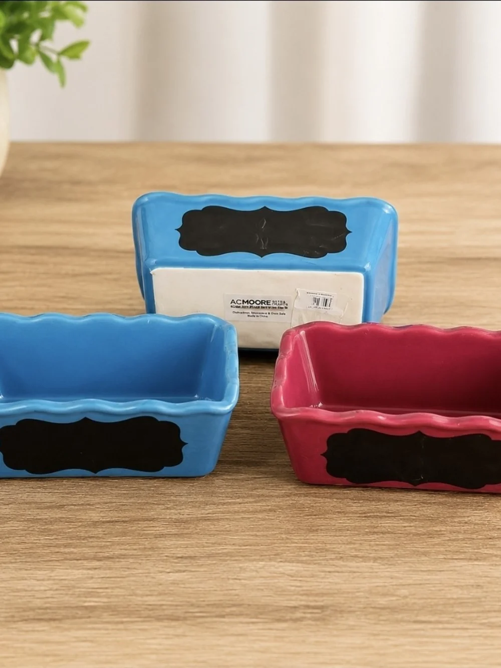 Set of 3 Mini Ceramic Chalkboard Baking Dishes | 6